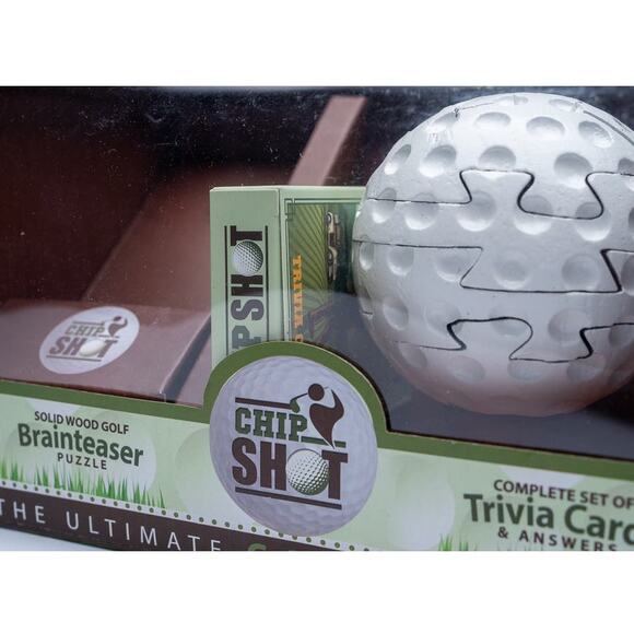 Project Genius Ultimate Golf Challenge Brain Teaser Puzzle Trivia Jumbo Wooden - Picture 5 of 5